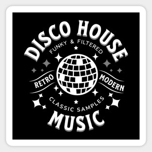 DISCO HOUSE - Retro Modern Disco Ball (white/grey) Sticker